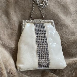 Going out purse with rhinestones with a long strap
